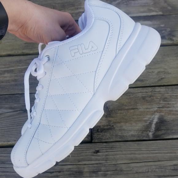 fila dad shoes white